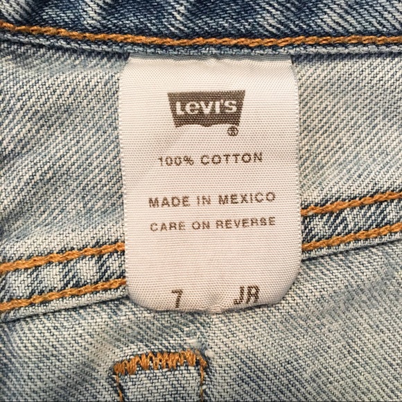 Vintage Levis Juniors Mid-Rise Shorts Blue Size 7 - Picture 3 of 5